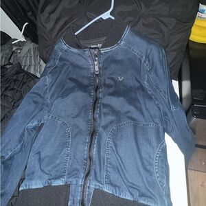 True Religion Men's Blue Bomber Jacket